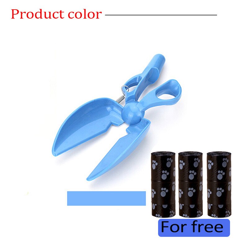 Pet Dog Excrement Shovel Scissors Form Puppy Feces Picker Portable Teddy Use Outdoor Poop Bag Walk Cat Manure Cleaning Supplie: Blue