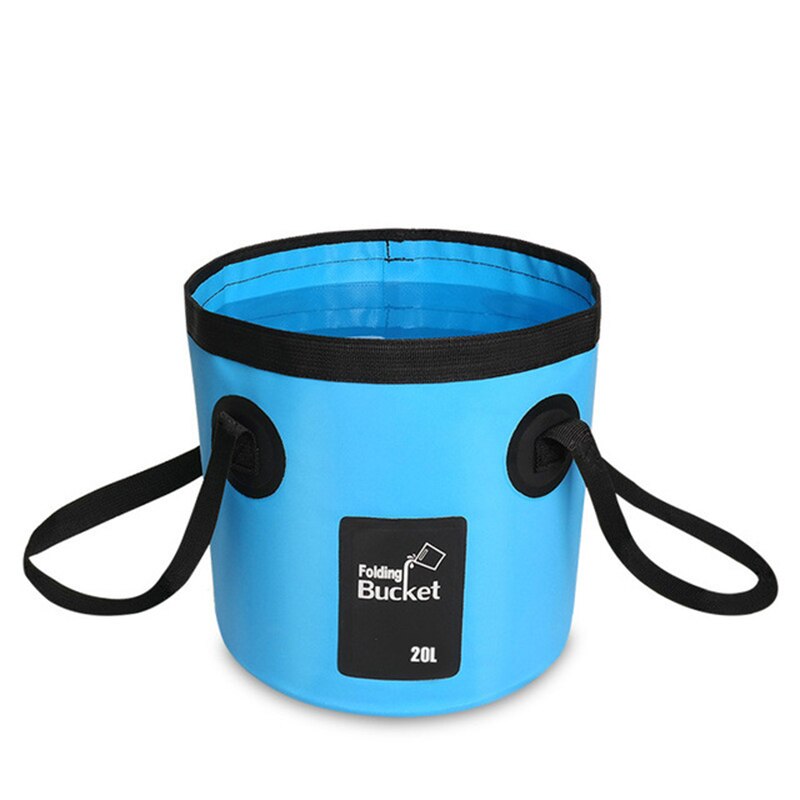 12L 20L Outdoor Waterdichte Water Zakken Vissen Opvouwbare Emmer Multifunctionele Draagbare Emmer Water Container Opslag Carrier Bag: Blue 20L