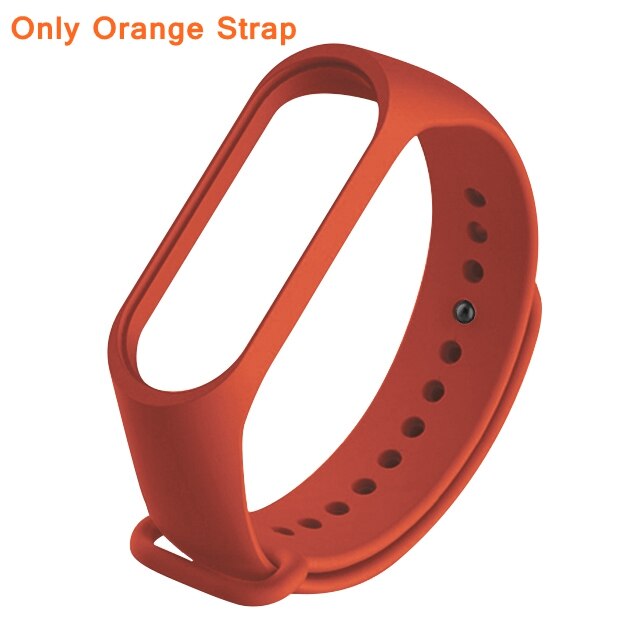 Strap For Xiaomi Mi Band 4 Strap Band 4 Wristband Strap Pink Wine Red Silicone Bracelet Xiomi Miband 4 3 Band4 Protector Film: Orange / For Miband 4