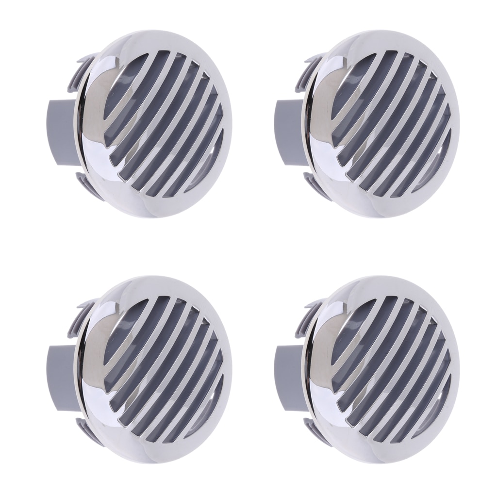 4 Pack 3-inch 316 Stainless Steel Round Louvered Air-flow Air Vent for Marine Boat Replacement 76mm
