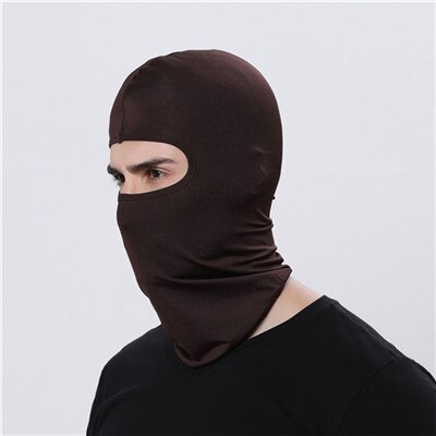 Sports Headscarf Neck Motorcycle Face Mask Winter Warm Ski Snowboard Wind Cap Outdoor Cycling Balaclava Hat: Brown