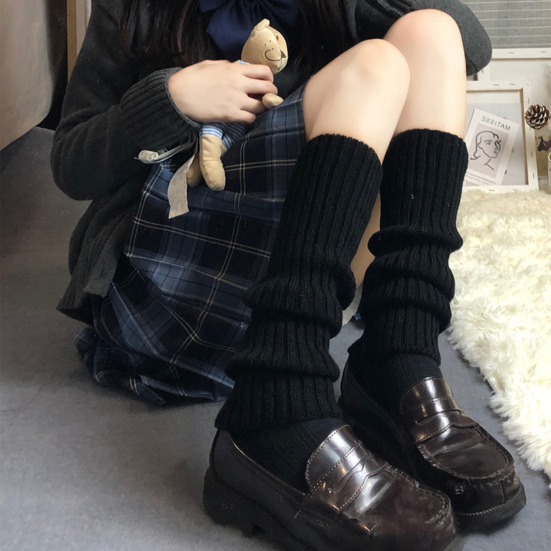 Lolita Beenwarmers Japanse Vrouwen Gothic Lange Sokken Vrouwen Leggings Slobkousen Knie Goth Winter Sok Gebreide Manchetten Enkel Warmer: 10