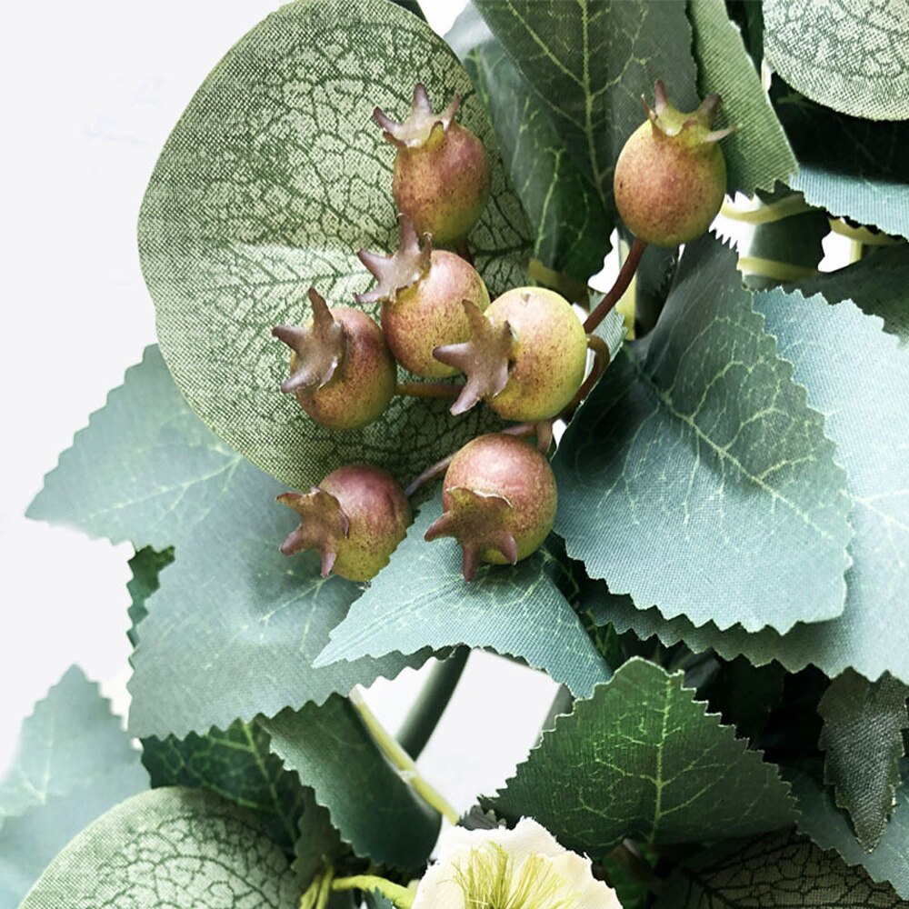 35cm kunstige grønne blader kransdør hengende veggvindu bryllupsfest jul dekor dekorative blomster dekorasjoner