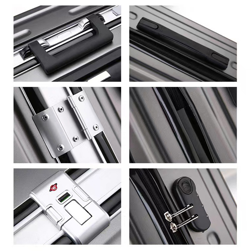 20 22 24 28 inch koffers op wielen Aluminium frame Handbagage Trip Cabine Trolley Reistas Wachtwoordslot Rits