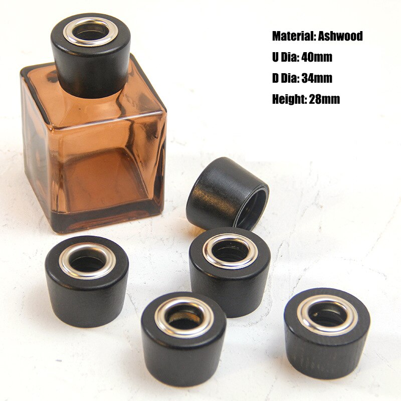 10 Stks/partij Natuurlijke Ashwood/Beuken/Grenen Houten Cap Voor Aromatherapie Diffuser Riet Diffuser Thuis Geur Etherische Olie Hout cap: Licht Groen