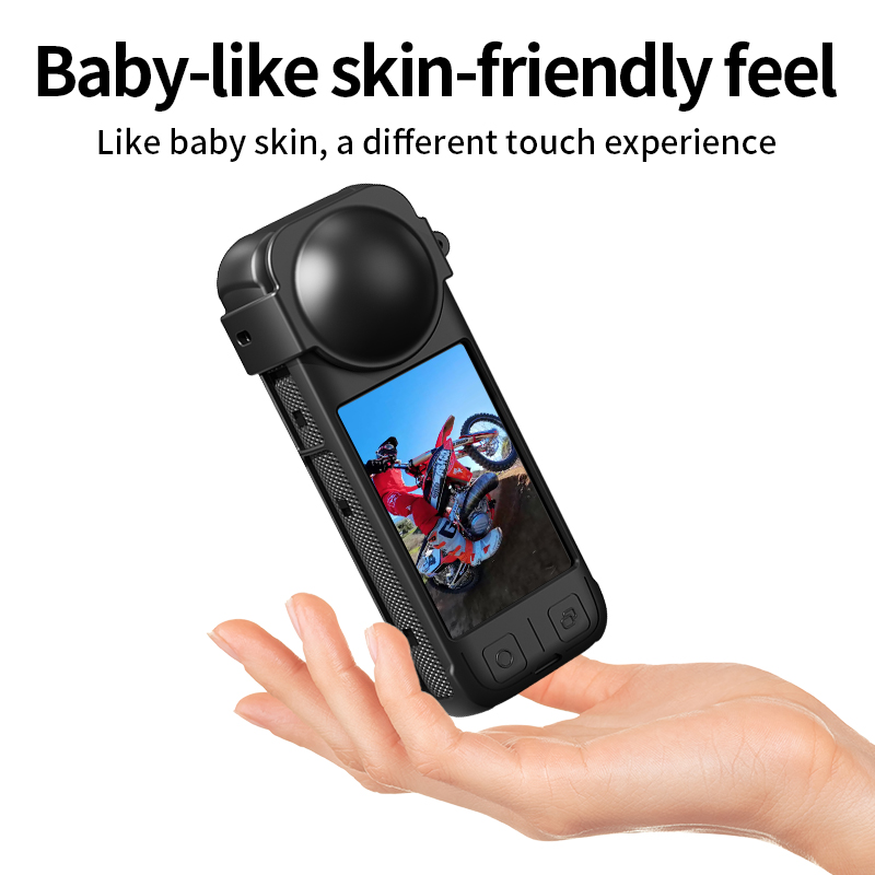 Voor Insta360 X4 Zachte siliconen lensbeschermhoes Panoramacamera Lensdop Screenprotector