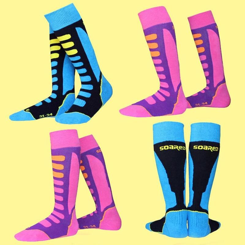 Outdoor Kids Adult Padded Winter Sports Thermal Performance Snowboard Move Ski Camping Stocking Socks Climbing Hose Sports B0V4