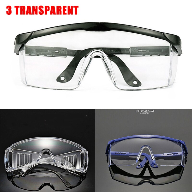 Safety Goggles Personal Protective Equipment, Polycarbonate Safety Glasses Anti-Virus Dust-Proof Wind-Proof Protective Glasses