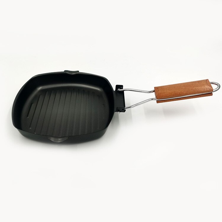 4 Omelet Fornuis Pan, 4 Gaten Ei Koekenpan Platte Bodem Non