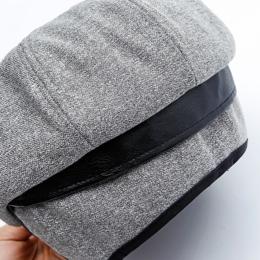 Gorra de Tweed Gatsby Newsboy para hombre, gorro grueso de terciopelo para otoño e invierno, gorra plana de lana para conducir en Golf, boina Unisex, sombrero Ceñidor peaky