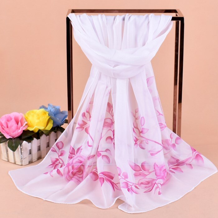 Bufandas de seda de gasa para mujer, chal cuadrado de poliéster con estampado de flores, de verano, a la , novedad: A-004