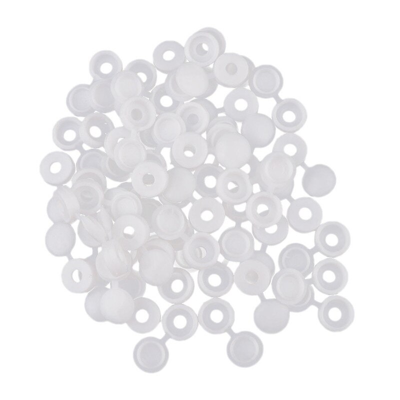 6 stk. bil nummerplade fastgørelsessæt skruer og hætter praktisk holdbare sort hvide gule hætter #294009