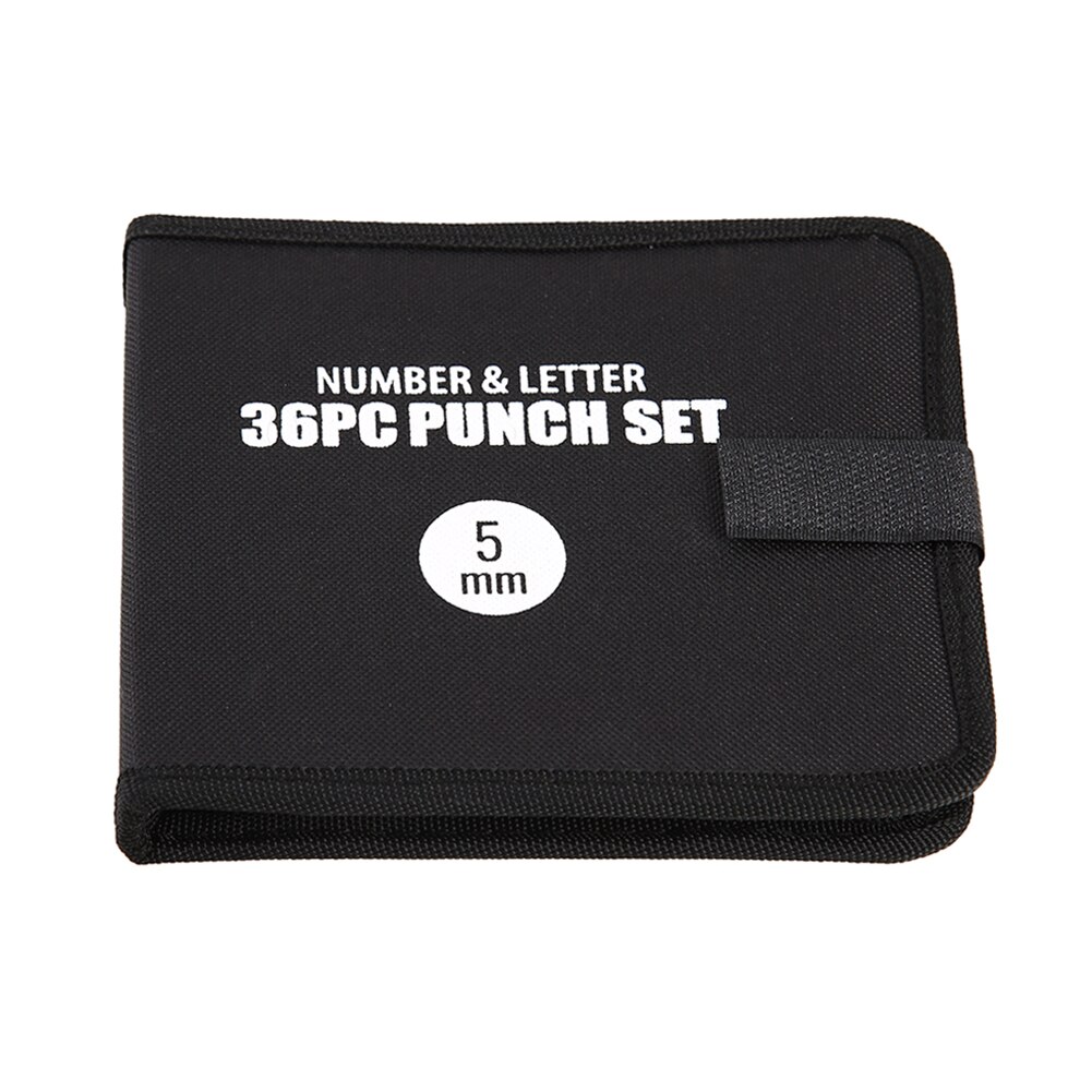 Household DIY Stamping Pressing Tool 3/4/5mm Alphabet Number Stamping Punch Tool Kit Steel Punch Tool Leather Craft 36pcs/set: 5mm