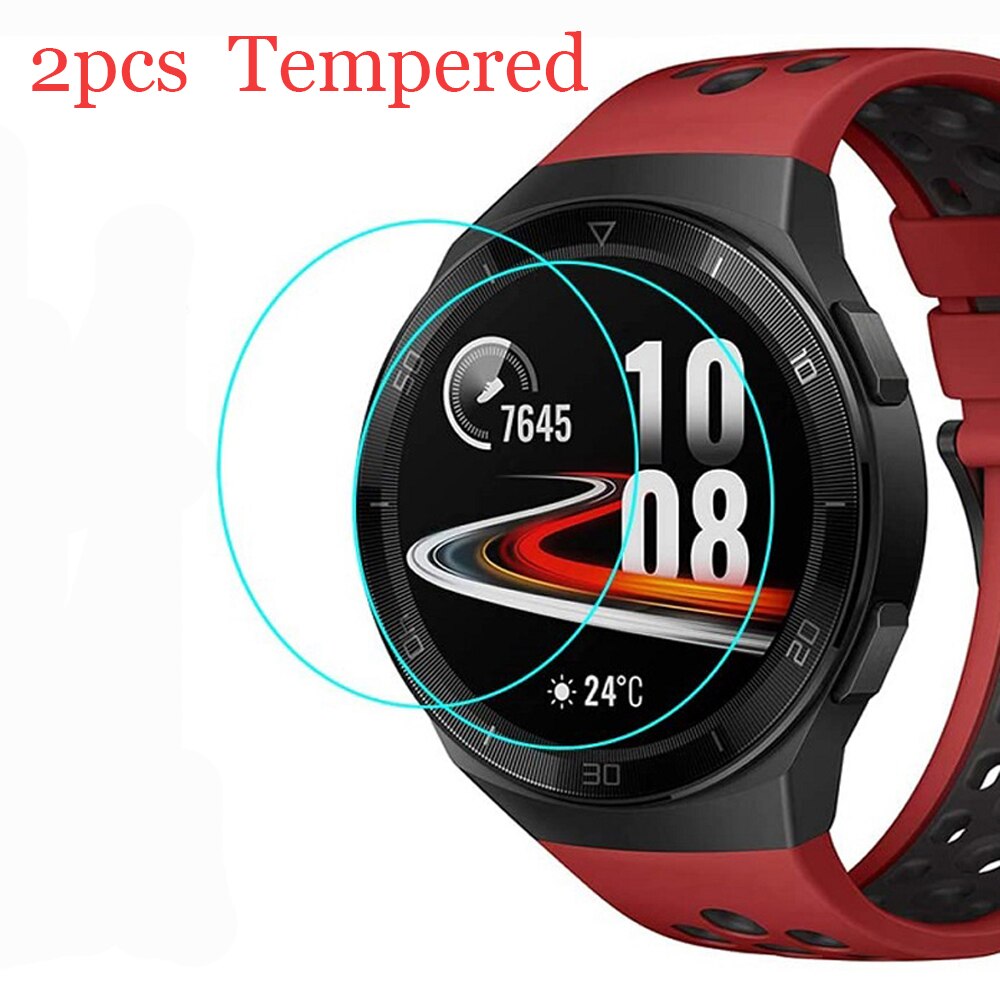 2/3Pcs Voor Huawei Horloge Gt 2e Gehard Glas Screen Protector Film Voor Huawei Horloge Gt 2e Sport smart Horloge Beschermende Film: 2PCS Tempered