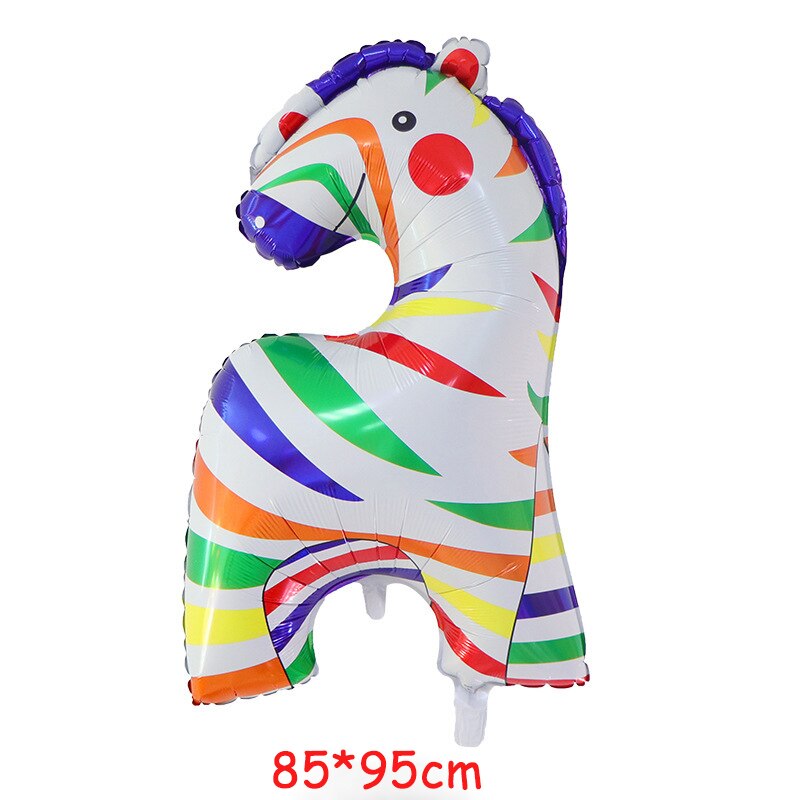 Happy Birthday Banner Animal Balloons Zoo Theme Lion Flamingo Elephant Foil Ballons Baby Shower Party Decoration Supplies: Flamingo