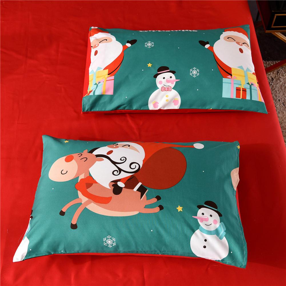 3D Cartoon Bedding Sets Merry Christmas Santa Claus Bedclothes Duvet Quilt Cover Bed Sheet 2 Pillowcases Year for Famil