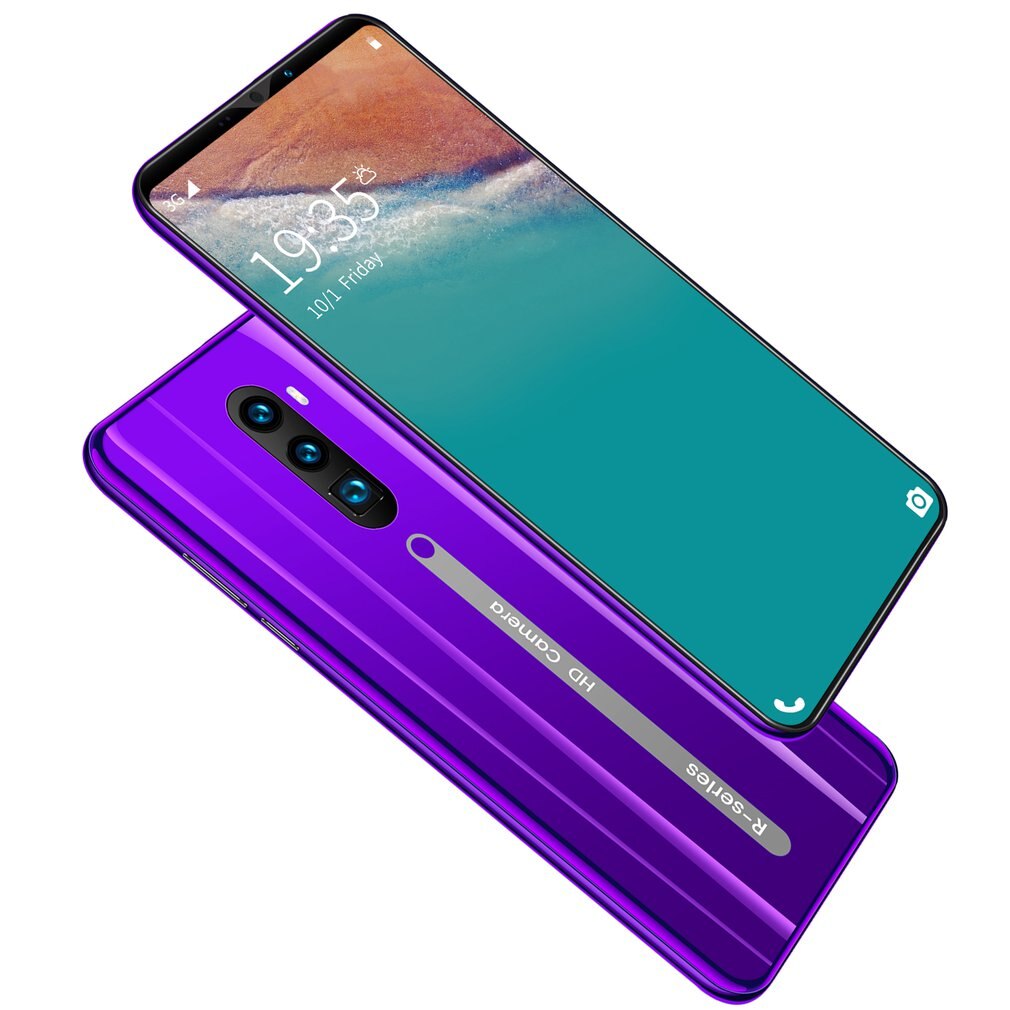 Rino3 Pro 5.8 Inch Screen Android Phone Purple Water Screen Smartphone Solid Color Mobile Phone Cool Shape
