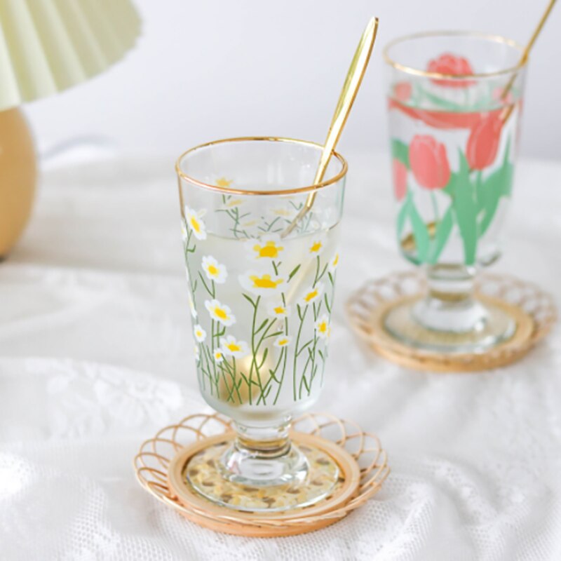 280ml rödvinsglas bägare koreansk glass milkshake kopp cocktail whisky koppar krysantemum tulpan multifunktionsglas бокал