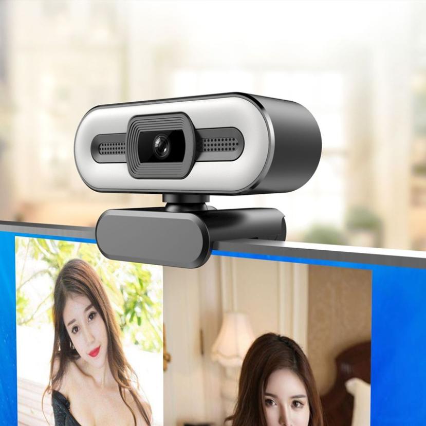 4K HD Webkamera Kostenloser Stock Ring Licht Schönheit Computer Kamera Autofokus Video Konferenz Netz Kamera Für Internet Berühmtheit Live