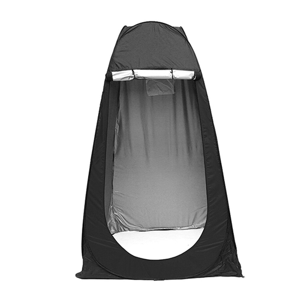 1PC Free build Pop-up Outdoor Camping Shower Tent Simple Mobile Toilet Dressing Tent Suitable for rest or swim in the wild tent: Black 