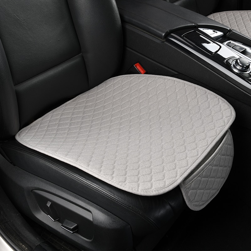 Funda de lino para asiento de coche, Protector de alfombrilla para cojín de asiento de automóvil, accesorios de Interior de estilo delantero para automóvil