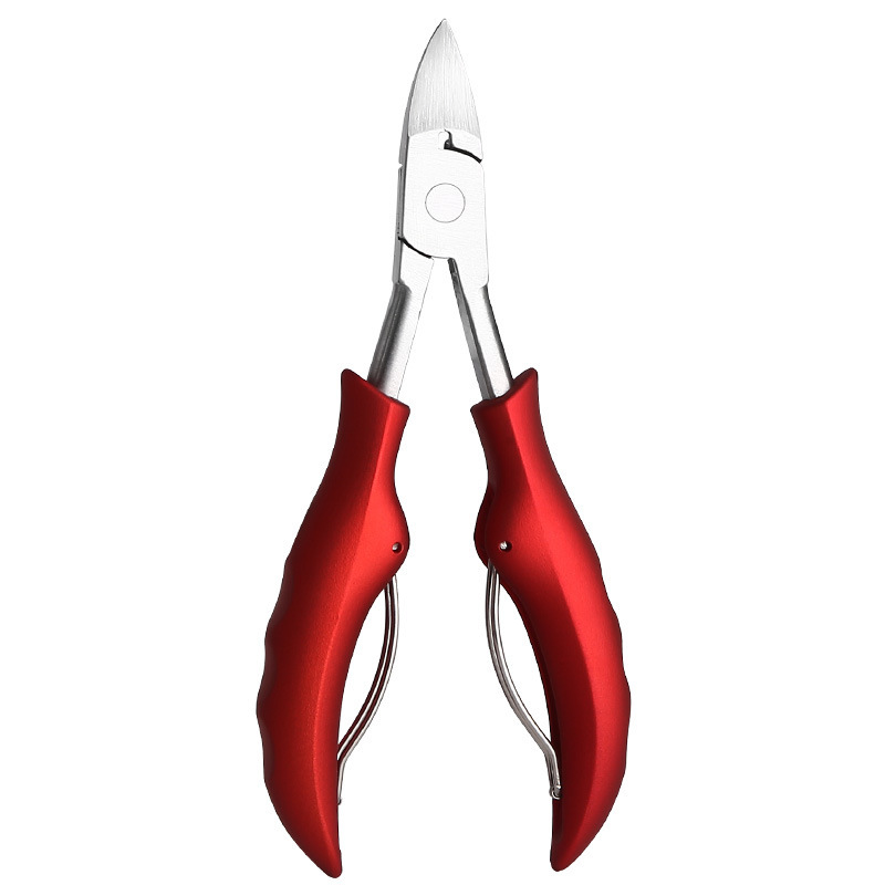Toe Nail Clippers Nail Correction Thick Nails Ingrown Toenails Nippers Cutters Dead Skin Dirt Remover Pedicure Care Tool: red-b