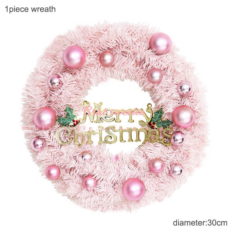 30cm 40cm rosa bröllop blomkrans krans led lampor heminredning prydnadssaker kranshängare jul dörrdekorationer för hemmet: 30cm rosa kransar