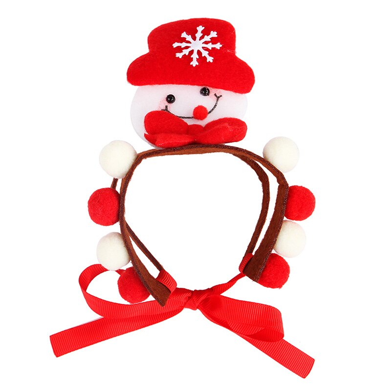 Tocado navideño para perro de Gato, variedad de sombreros de Noche de Brujas, sombreros para mascotas, diadema con anillo de flores de simulación, accesorios para perros