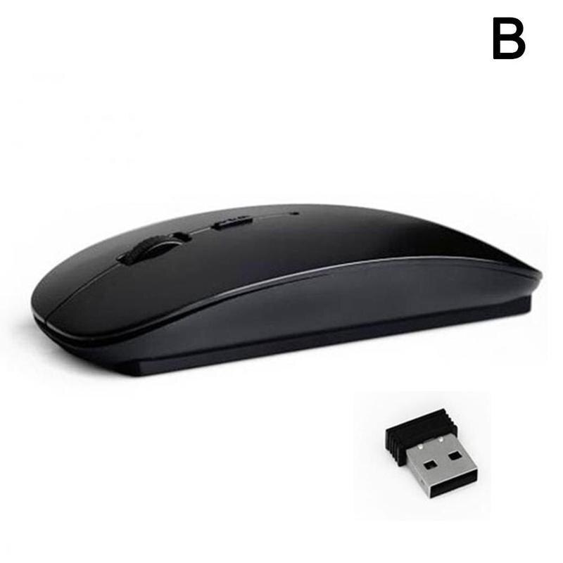 2.4ghz Wireless Mouse Bluetooth 2 In 1 Cordless Mouse Portable Mice Pc Optical Dpi Mice 1600 Wireless Ergonomic Ultra-thin: Black