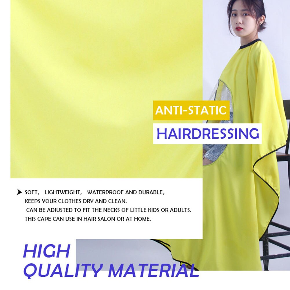 Hairdressing Cape Hair Salon Haircut Gown Cape with Visible Window Hair Dressing Wrap Apron Barber Shop Supplies