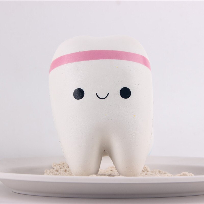 Sød tegneserie tandvedhæng squish legetøj squishies langsomt stigende tandpasta blød squeeze sød stretchy legetøj: B lyserød