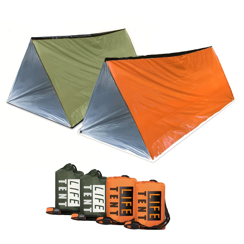 Lichtgewicht 2-persoons tunneltent - waterdicht PE-materiaal - perfect voor wandelen en backpacken