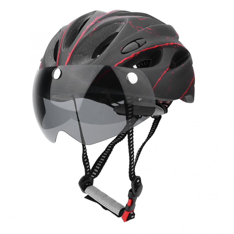 Goggles Fiets Ultralight Fietshelm Riding Mountain Racefiets Integraal Gegoten Fietsen Beschermende Helm Met Bril