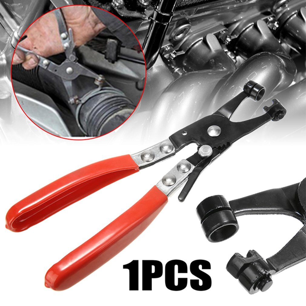 Dapetz Swivel Jaw Hose Clamp Pliers – Flexible Red Jaws For Tight Spaces – Rust-Resistant With Non-Slip Handles