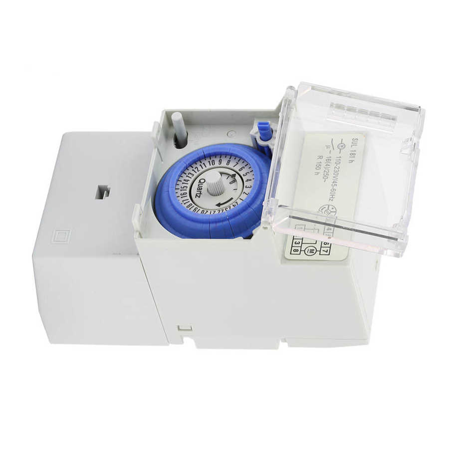 Timer Switch 110 to 230v SUL181H 24 Hours Analog Mechanical Timer Manual/Auto Controller Time Switch Digital Timer