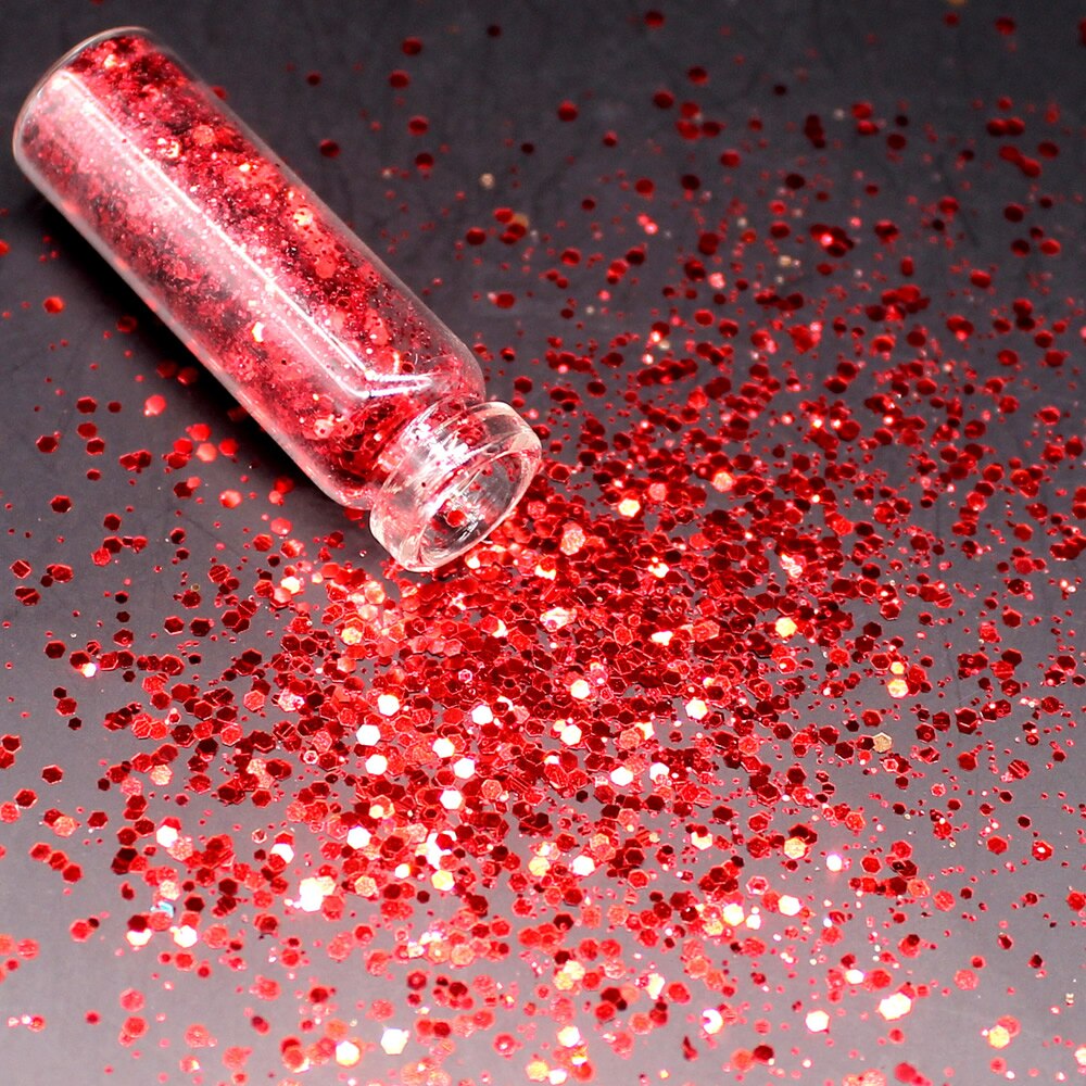 1 flaska ljus guld holografisk paljett glitter skimmer diamant ögon glänsande hud highlighter ansikts glitter festival smink glänser: 6