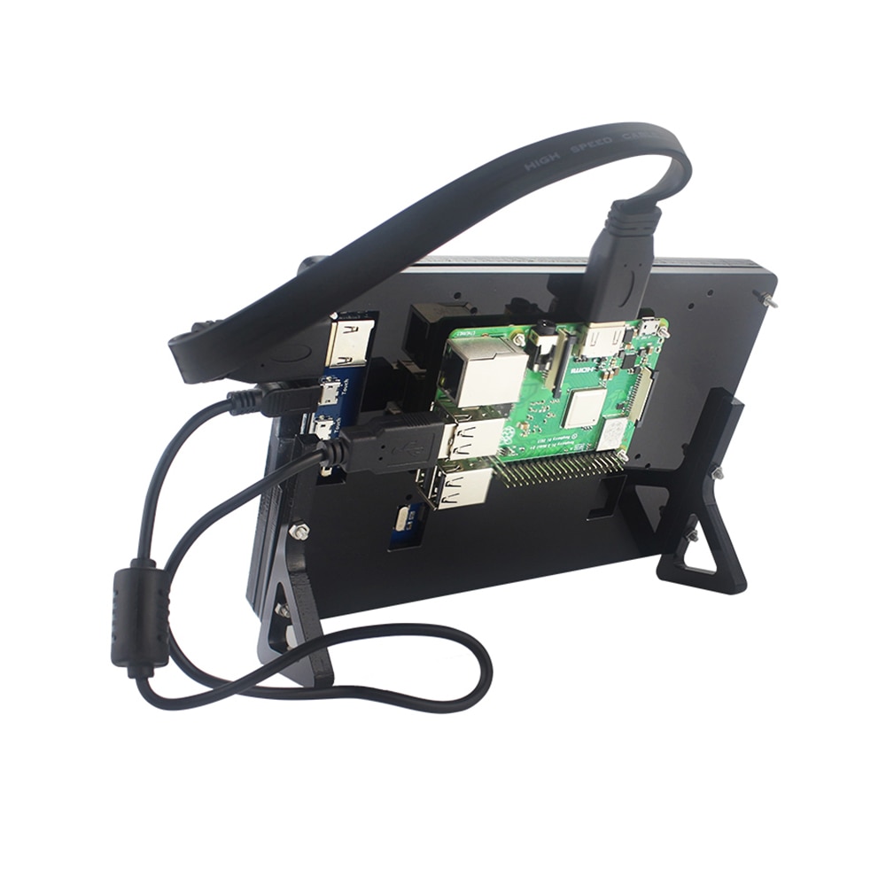 7-inch LCD Display Touchscreen Housing Stand for Raspberry Pi 4 / 3B + / 3B Acrylic Stand 1024 * 600 RPI172