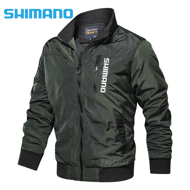 Shimano for Fishing Jackets Men's Winter Fishing Suit Thicken Warm Camouflage Winter Fishing Men's Flight Suit Jacket: 2XL / Army Green