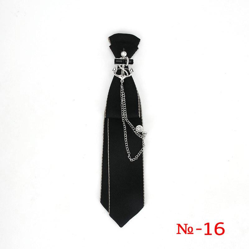 Corbata de cinta negra hecha a mano, joyería de diamantes de imitación de cristal, camisas Unisex, Collar para niños, corbatas para el cuello, uniforme escolar, corbata para mujer: 16