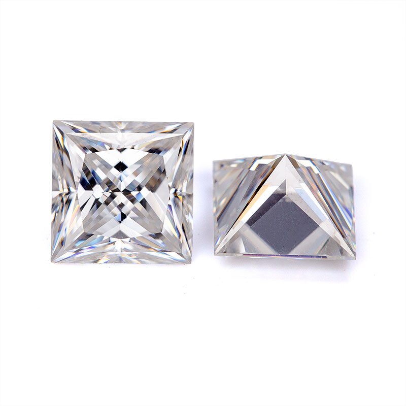 Atacado moissanite princesa corte 6x6mm d cor pedras jóias