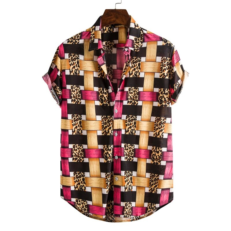 Camisa hawaiana de manga corta para hombre a la moda de camisas de secado rápido de talla grande asiáticas... M-2XL informa