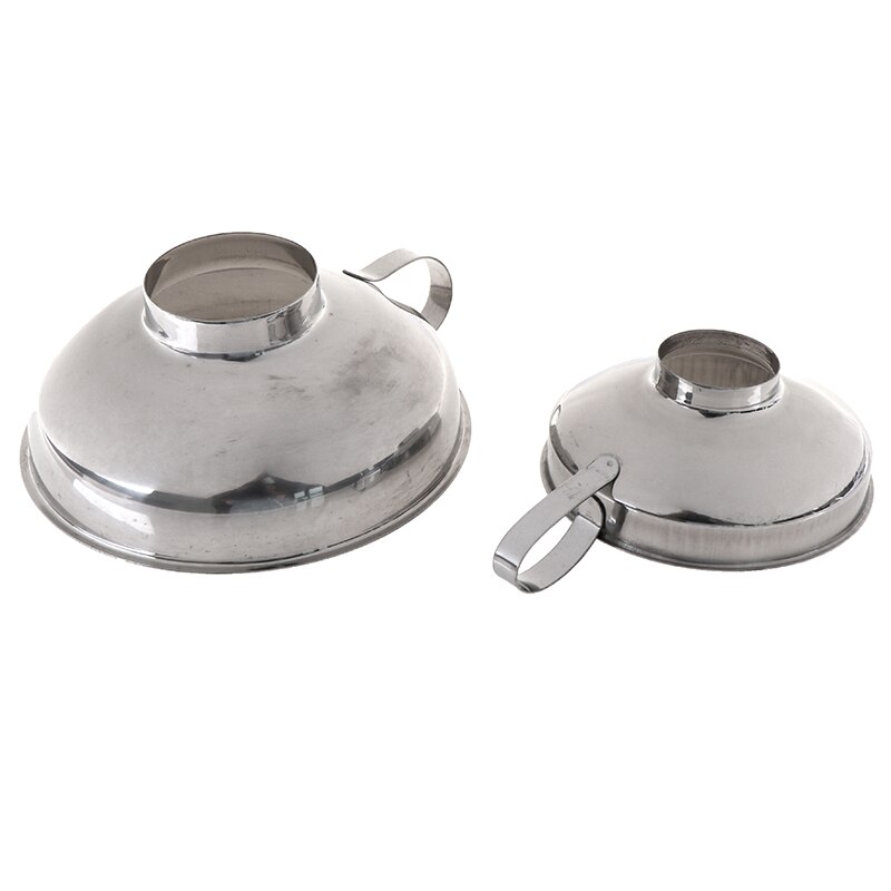 1pc Stainless Steel Wide Mouth Canning Funnel Large Mouth Funnels for Beans Sauces Liquid Oil Grain Salad Dressing Kitchen Tools