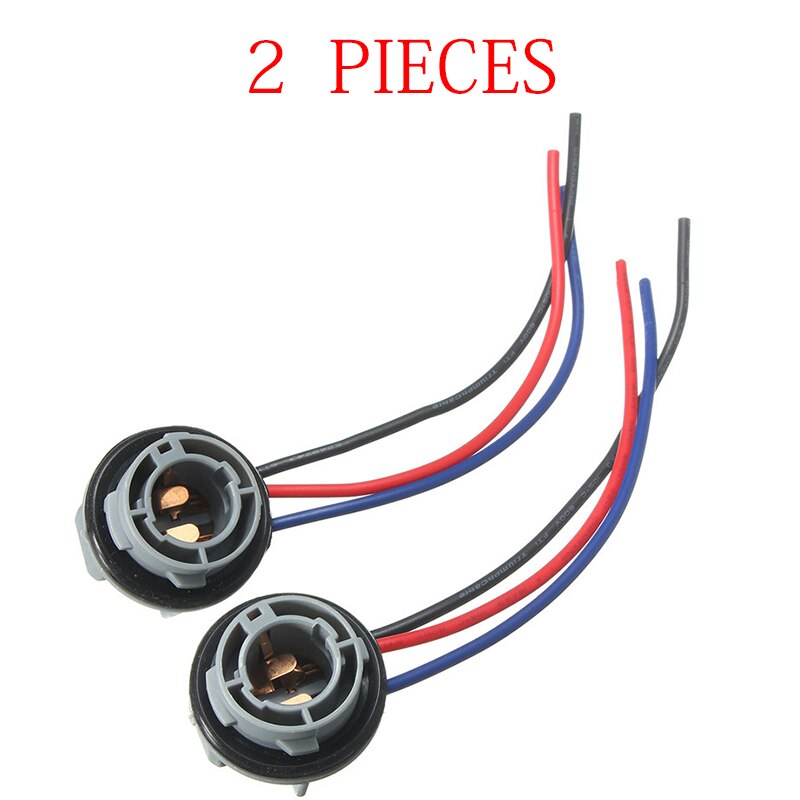 TraceBest 2pcs 1157 Bulb Socket BAY15D Lamp Holder P21/5W Adapter Base Connector For Brake Light Plastic Car Accessories: 2piece