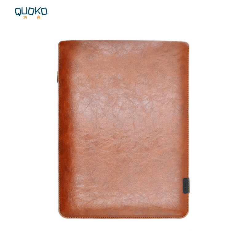 Ultradunne superslanke hoes, microvezel lederen laptoptas voor MacBook Air Pro 13 14 15 16 Mac 12: 12-inch / Bruin