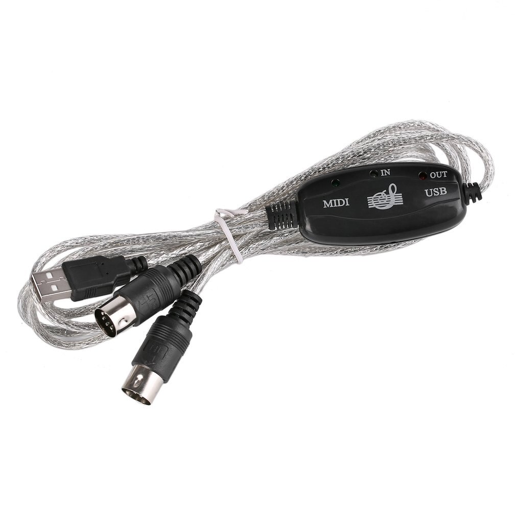Usb In Out Midi Interface Kabel Converter Pc Naar Music Keyboard Adapter Cord