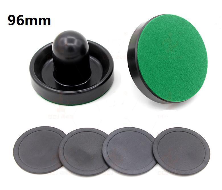 Mounchain Air Hockey Outdoor Sport 76mm 96mm Indoor Air Hockey Table Felt Pusher Hockey Pucks Accessory: black 96mm