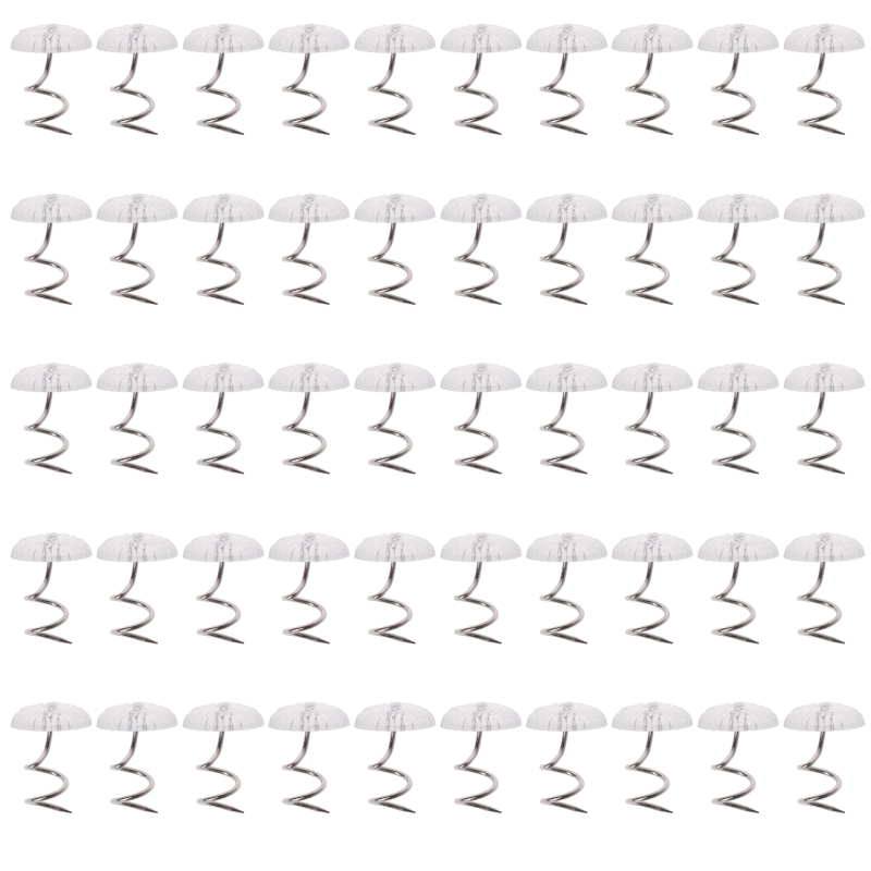 50-teiliges Bettrock-Nadelset mit klaren Köpfen, Drehnadeln, Sortiment für Polster-, Schonbezüge und Bettwäsche, Möbelbeschläge