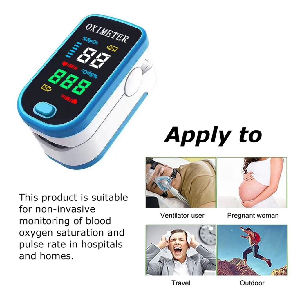 Oxímetro Digital de pulso para la yema del dedo, medidor de saturación de oxígeno en sangre, Monitor de salud SPO2 PR OLED para el hogar