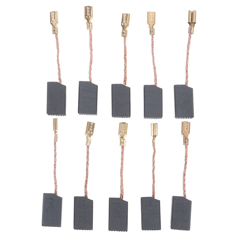 10Pcs Graphite Copper Motor Carbon Brushes Set Tight Copper Wire for Electric Hammer/Drill Angle Grindern