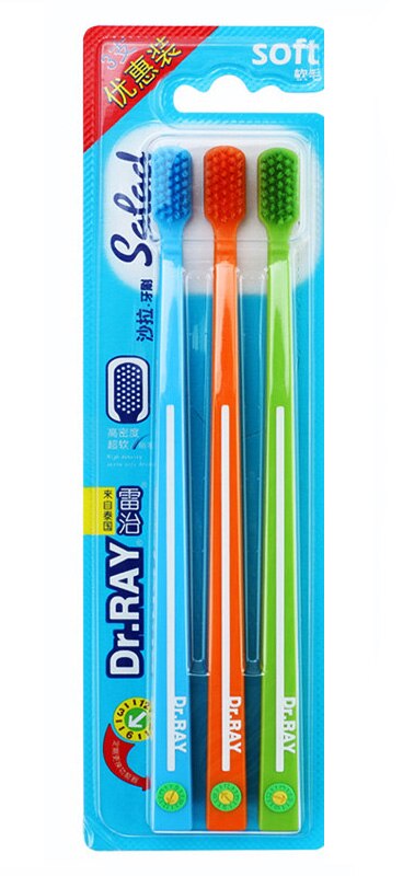 DR. Strahl Zahnbürste ECO zahnbürste 0,01mm Super Weiche Zahnbürste Borsten Kleine Kopf Umweltschutz Reise Zahnbürste: 3 Stck pro Pack